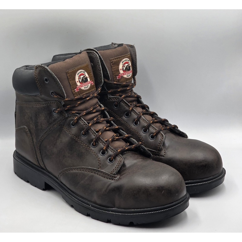 Brahma Raid Steel Toe Work Boots Men's 14 ASTM F2413-18 Brown Safety Boots